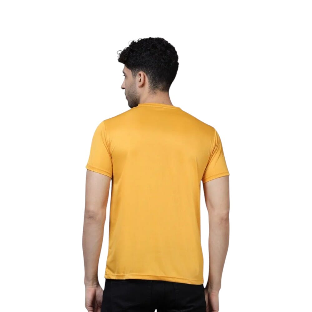 Greys&Blues Mobilitee Round Neck T-Shirt- Mustard